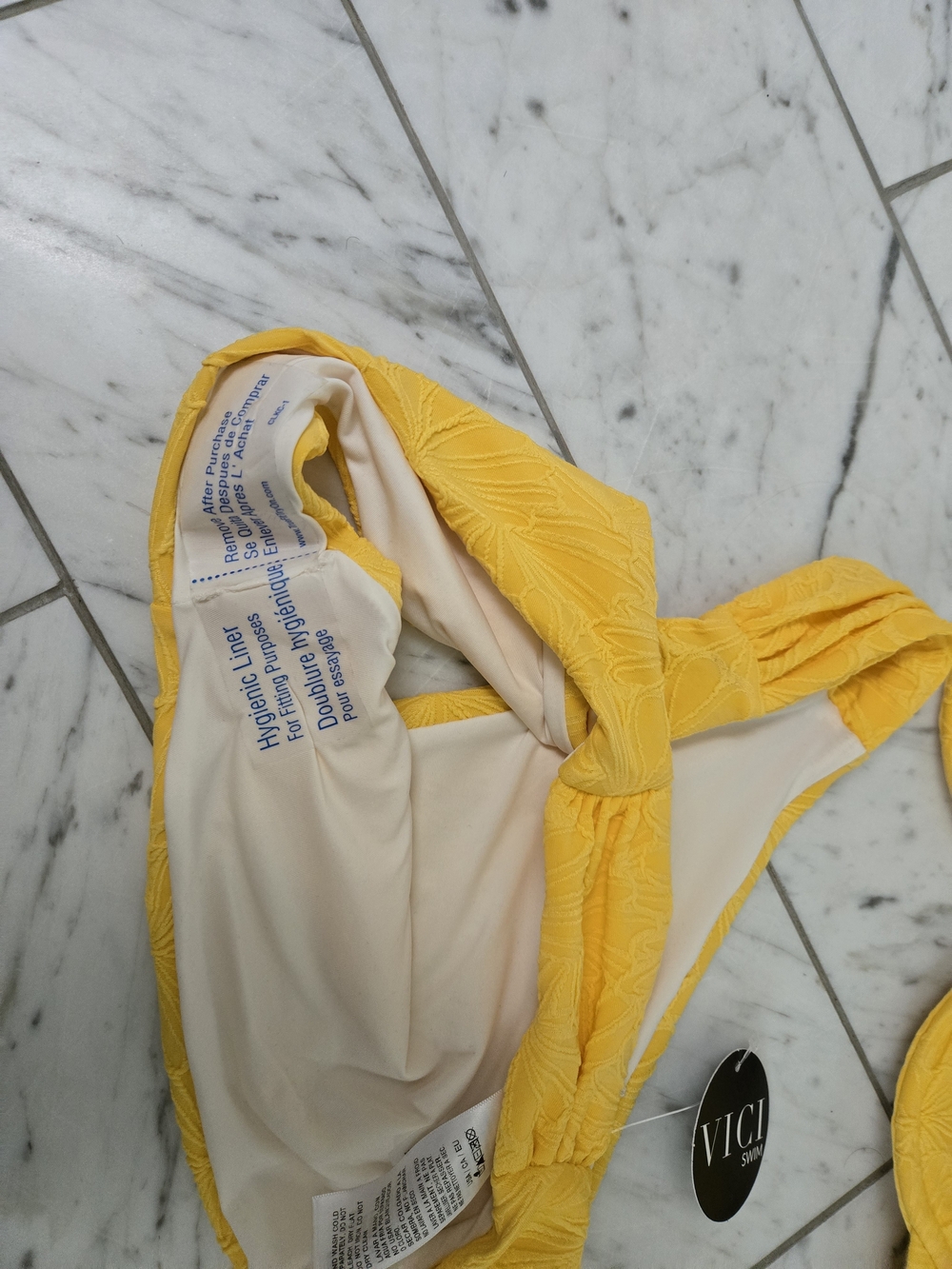Vici Yellow Textured Underwire Bikini Set - Picture 7 of 8